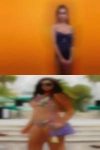 Women pegging running tits